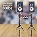 Pair of Studio Monitor Speaker Stands by Hola! Music, Professional Heavy-Duty Tripod Structure, Adjustable Height, Model HPS-600MS