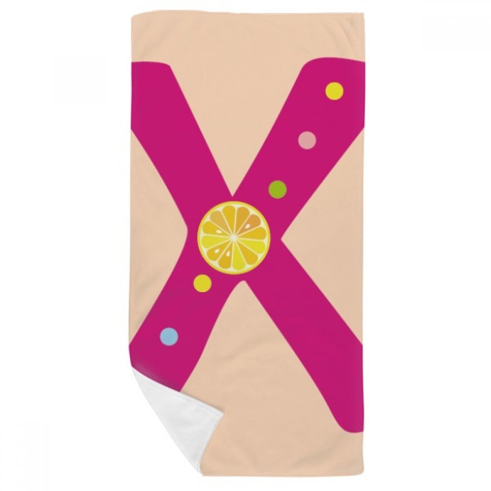 Serviette de bain pour visage sensible motif mignon orange 35x70cm