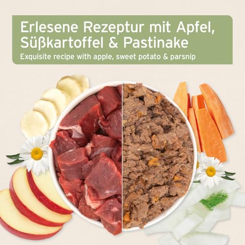 AniForte Hundefutter Nass RanchHorse 6 x 400g – Nassfutter für Hunde, Frisches Pferd mit Gemüse & Früchten, hoher Fleischanteil, Natürliches Hundenassfutter getreidefrei