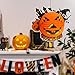 Fancyes Halloween Lantern Ornament Craft Cute Scene Layout Hanging Decorations Decor for Outdoor House Party, Pumpkin 33cmx30cm