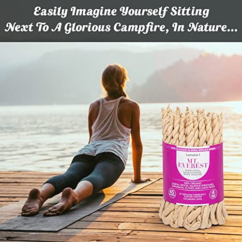 Hand Made Mt. Everest Himalayan Sandal Wood Organic Tibetan Rope Incense Made In Nepal (Each Bundle Contains Appr. 45 In Ropes) #TOP6