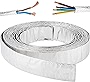 Aluminized Heat Sheath Aluminized Heat Wire Wrap Shield Sleeve ID 18 feet Adjustable Silver Heat Shield Plug Wire Heat Shield Roll for Car Wire Heat Shield Line Cable (1/2 inch)