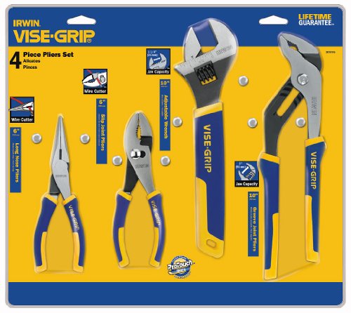 IRWIN VISE-GRIP Pliers & Wrench Set, 4-Piece (2078705) , Blue #1