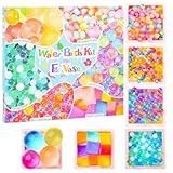 MAGICLUB 100,000 Non Toxic Water Beads for Vase,Jumbo Water Beads Rainbow Mix Growing Ball Vase Filler for Home Decoration, Wedding Centerpiece,Floral Arrangement