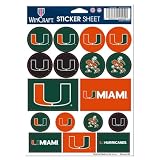 Miami Hurricanes Decal Sheet 5x7 Vinyl