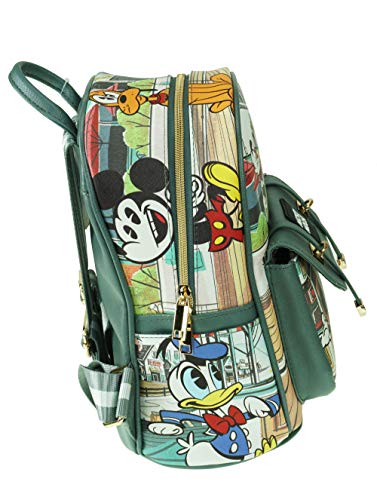 KBNL Mickey Mouse and Friends 11" Faux Leather Mini Backpack - A20520 Multicoloured4
