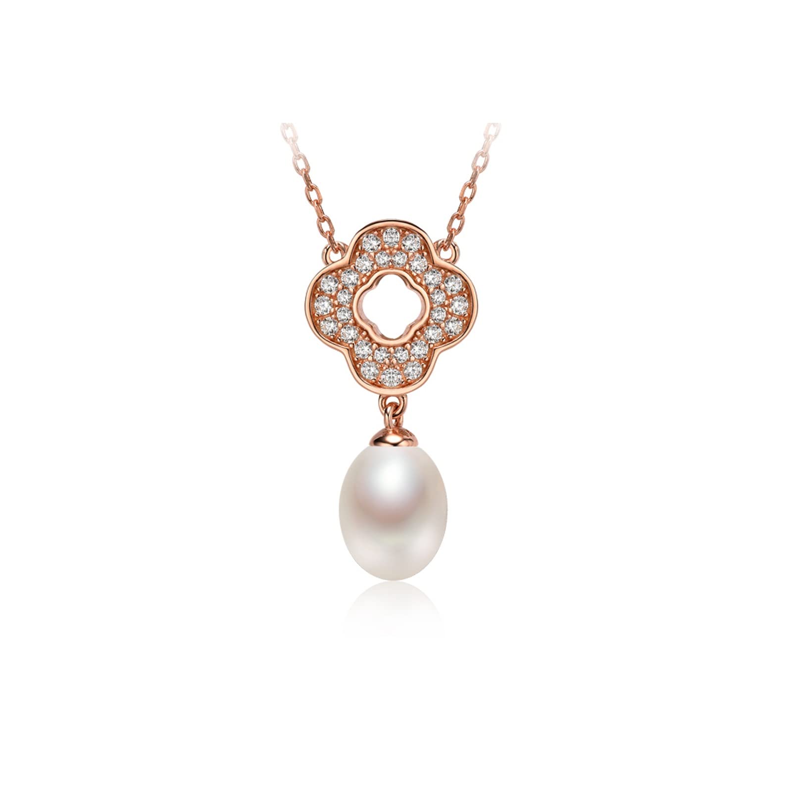 Gioielli/collane/Collana a ciondoli Perle d'Acqua Dolce Collana a Catena da 7-8 mm a Forma di Goccia Bianca Gioielli Presenti Donne Pendenti da Donna