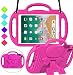 BMOUO Kids Case for New iPad 9.7 inch 2017/2018 - Shoulder Strap Shockproof Protective Handle Kickstand Case Cover for Apple iPad 9.7 inch 2018 (6th Gen) / 2017 (5th Gen) - Rose