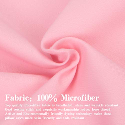 Image of NTBAY Twin XL Microfiber Flat Sheet, 66 x 102, Pink