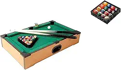 Jogo de Sinuca de Mesa em Madeira com 02 Tacos 51x21x10cm