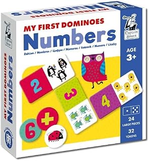 Captain Smart Domino Game, My first Dominoes Numbers | Numbers, Addition, Subtraction | 24 Large Pieces | Educational Game Mathematical Game, Learning toy, Gift for Children 3+ Year Old