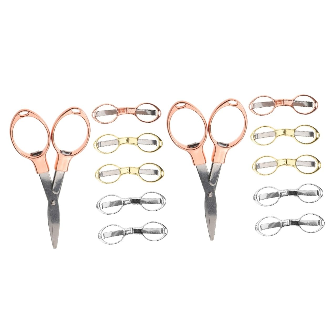 OSALADI 2 Sätze Tragbare Schere Sicherheitsschere Reisen Mini-schere Schere Für Die Schule Schere Klein Stoffschere Nähen Naht Scherenkit Nickel-chrom-legierter Stahl 6 Stück * 2