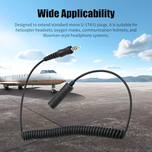 Câble d'extension U-174 élimine les tensions pour casque pilote hélicoptère Bose A20