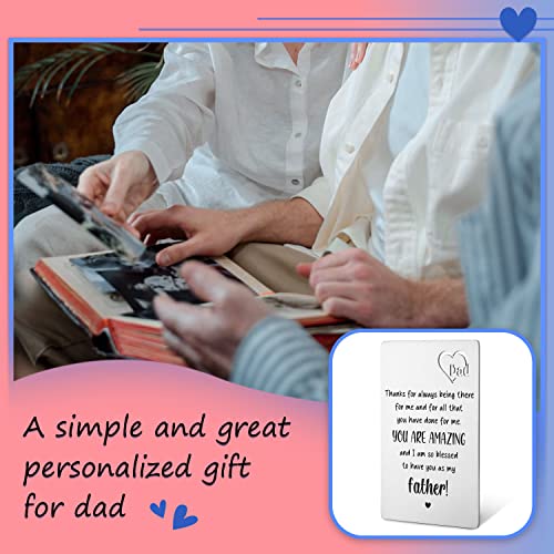 TRCENDE Fathers Day card for Stepdad, Dad Birthday Gifts from Daughter Birthday Wallet Card for My Dad, Dad Wallet Card from Kids Baby for Valentine’s Day Gifts xdad92