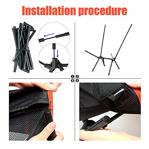 Skyteelor Camping Chairs, Folding Chair, Portable Compact Outdoor Chair, Heavy Support 300 Pounds, Only 3.9 Pounds, Suitable For Outdoor, Picnic, Holiday, Hiking, Backpacking #TOP3