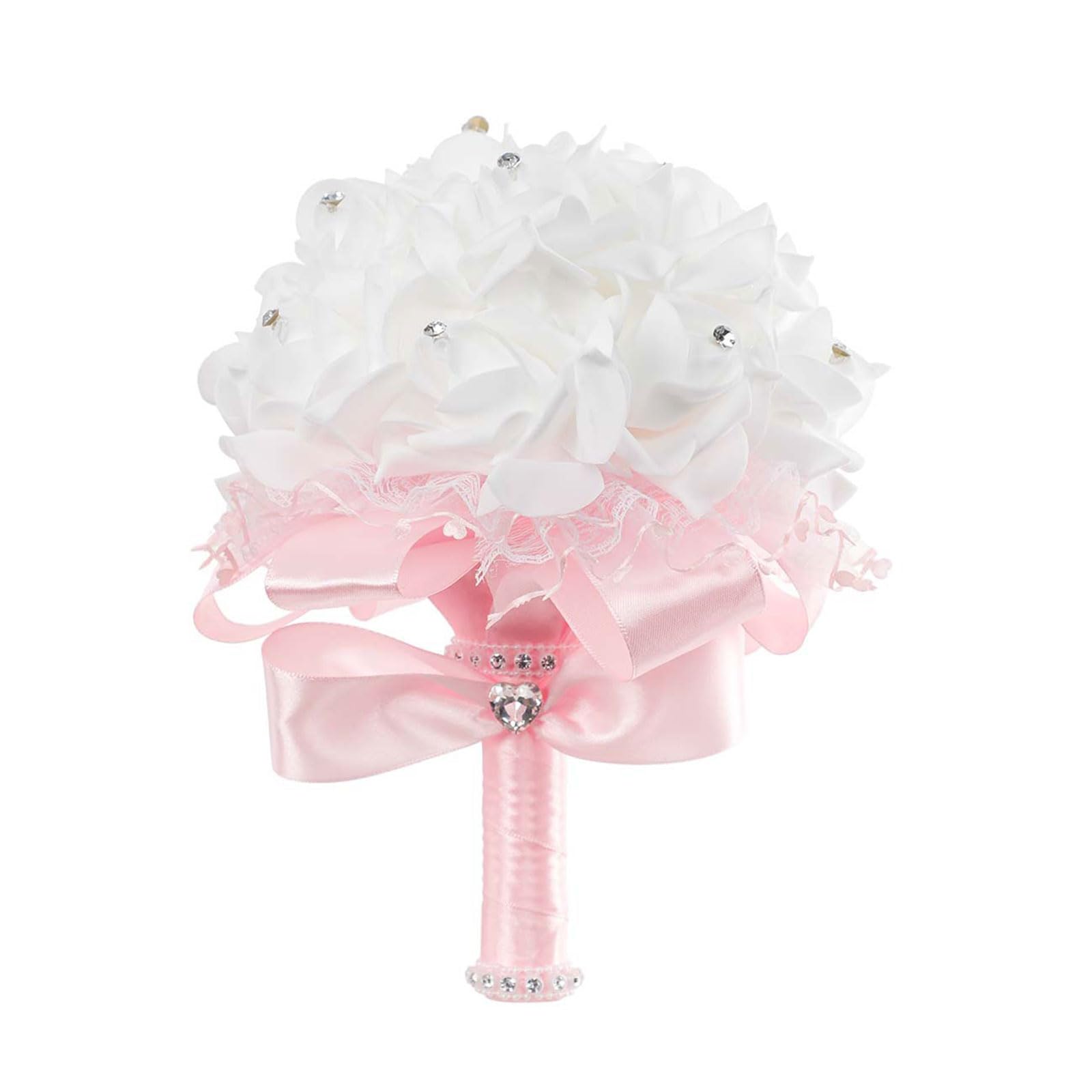 Hsioluted Foamflowers Bridal Bouquet Artificial Flowers for Weddings Celebrations Long Lasting and Realistic Flowers Flower