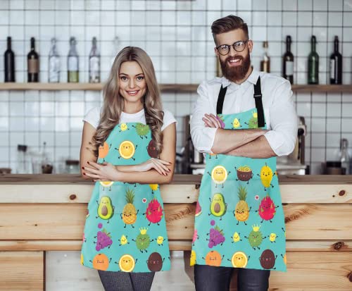 Tonystar Lovely Fruit Collection Aprons For Women With Pockets | 28 X 33 Inches | Cooking, Baking, Kitchen, Chef, Men's Apron | Christmas Gift | Waterproof And Adjustable Strap At Neck & Waist Ties #TOP6