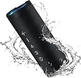 Vanzon Bluetooth Speaker, V40 Wireless Portable Bluetooth Speaker with IPX7 Waterproof, 24W HiFi Stereo Sound,24H Playtime, LED Lights and TWS Dual Pairing, Suitable for Travel,Home & Outdoors