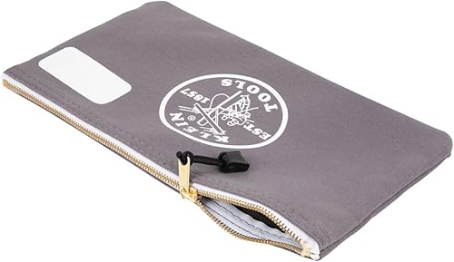 Miniatura 12 de KLEIN TOOLS 55578 Bolsa con cremallera con divisor, lona No. 10, organizador de bolsas de herramientas resistentes de 7 x 12-12 pulgadas, multiusos