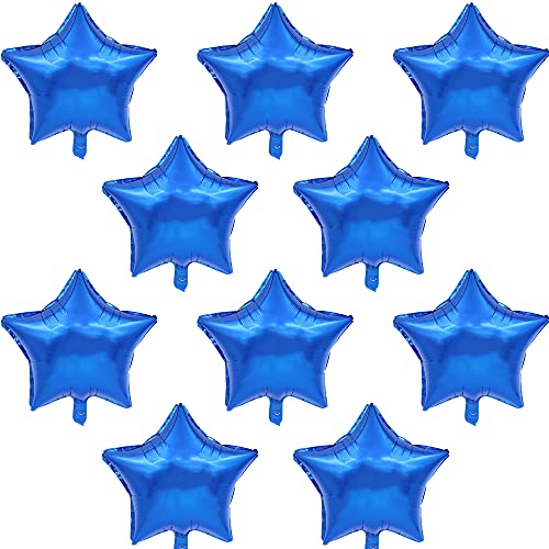 BEISHIDA 30Pcs 18Inch Blue Star Foil Balloons Birthday Decorations