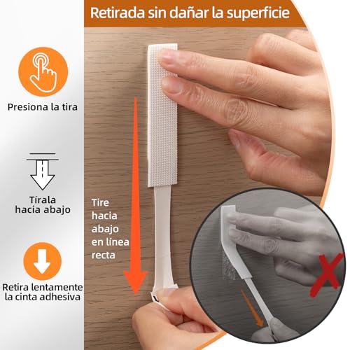 Miniatura 4 de Trilancer Tiras Adhesivas Para Marcos 20 Pares 40 Tiras Fijación Sin Daños Y Retirable,Sin Clavos Ni Herramientas,Adhesivo De Alta Resistencia,Decoración Y Arte De Pared,Para Superficies Lisas