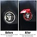 SINGARO Universal Engine Start Stop Button Cover, Car Power Control Zinc Alloy Trim, One Button Start Cover Interior Accessories（Red）