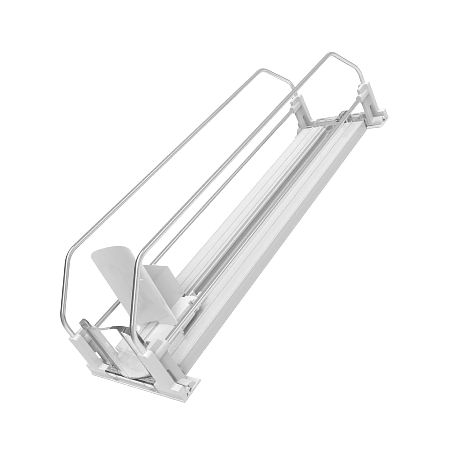 Retail Shelf Beverage Organizer Lane, Spring Loaded Drink Pusher for Cans and Bottles in Fridge Display Areas Beverage Shelf Pusher Drink Can Organizer Fridge Lane Retail Display Spring Loaded