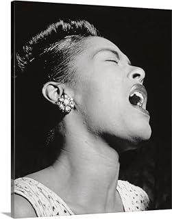 Photo Art Print by PHOTOOH! ~ Billie Holiday Singing Passionately At The Downbeat ~ Signed Autographed Photo Posters Movies Star Celebrity Canvas Wall Art Pictures for Modern Home Office Art Decor Celebrities Prints Photograph RePrint RP Unframed (8 X 10 GLOSSY PRINTS)