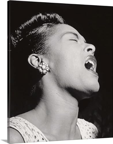 Photo Art Print by PHOTOOH! ~ Billie Holiday Singing Passionately At The Downbeat ~ Signed Autographed Photo Posters Movies Star Celebrity Canvas Wall Art Pictures for Modern Home Office Art Decor Celebrities Prints Photograph RePrint RP Unframed (8 X 10 GLOSSY PRINTS)