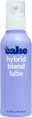 Hello Cake Lubricante Híbrido - Lubricante personal a base de silicona y agua, seguro para todos los juguetes, ultra deslizante, duradero, no