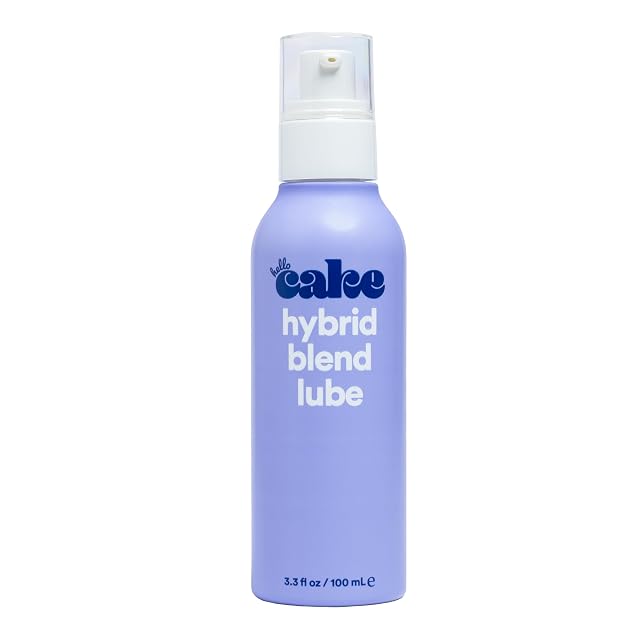 Hello Cake Hybrid Lube Smooth Slick 2-in-1 Blend of Silicone and Water-Based Personal Lubricant Toy Safe Condom Friendly