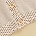 Baby Girl Cardigan Sweater Infant Toddler Floral Embroidered Button Down Knit Sweaters Fall Winter Clothes (Khaki, 2-3 Years)