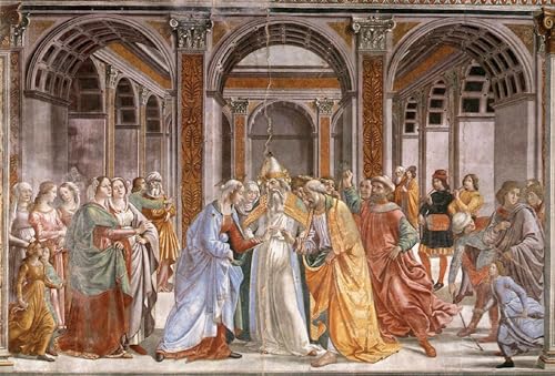 Peinture Ghirlandaio Mariage de Marie - Toile Moderne Haute Définition 60x90