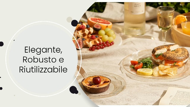 20 Piatti Dessert In Plastica Con Bordo Oro Rosa - Eleganti E Riutilizzabili - Per Feste E Eventi - Foto 4