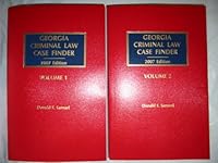 Georgia Criminal Law Finder, 2007 Edition 1422420825 Book Cover
