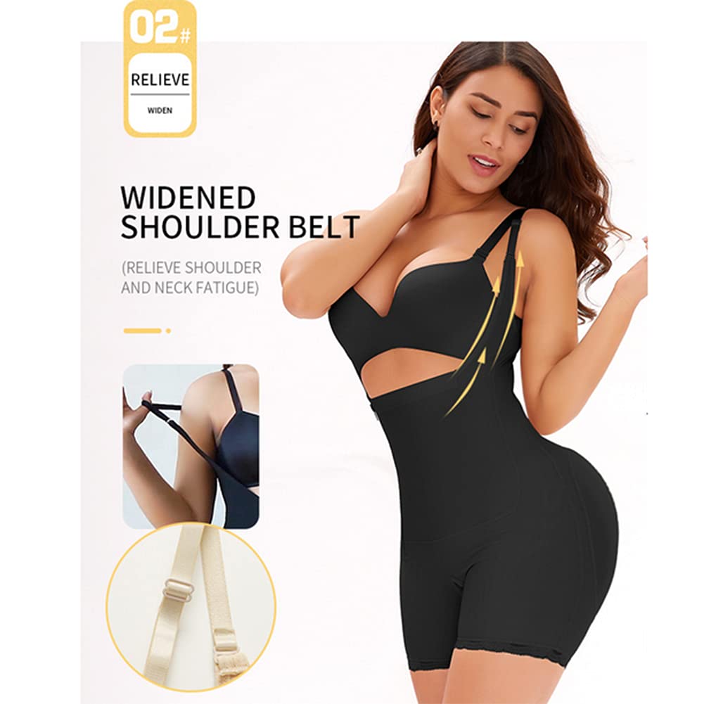 Body o wysokim stopniu kompresji, unoszące pośladki, modelujące sylwetkę, bielizna modelująca brzuch dla kobiet(Czarny-XX-Duży