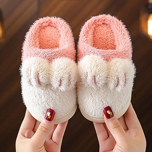 YHEGHT Kids Cotton Slippers Girls Boys Memory Foam Comfy House Slippers Bedroom Home Slippers Winter