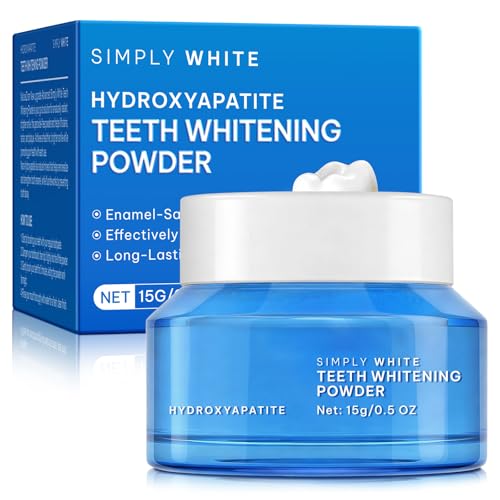 Image of Teeth Whitening Powder - Hydroxyapatite - Gentle on Teeth - No Sensitivity Formula - Removes Stains - Breath Freshening Whitening Powder- 15g