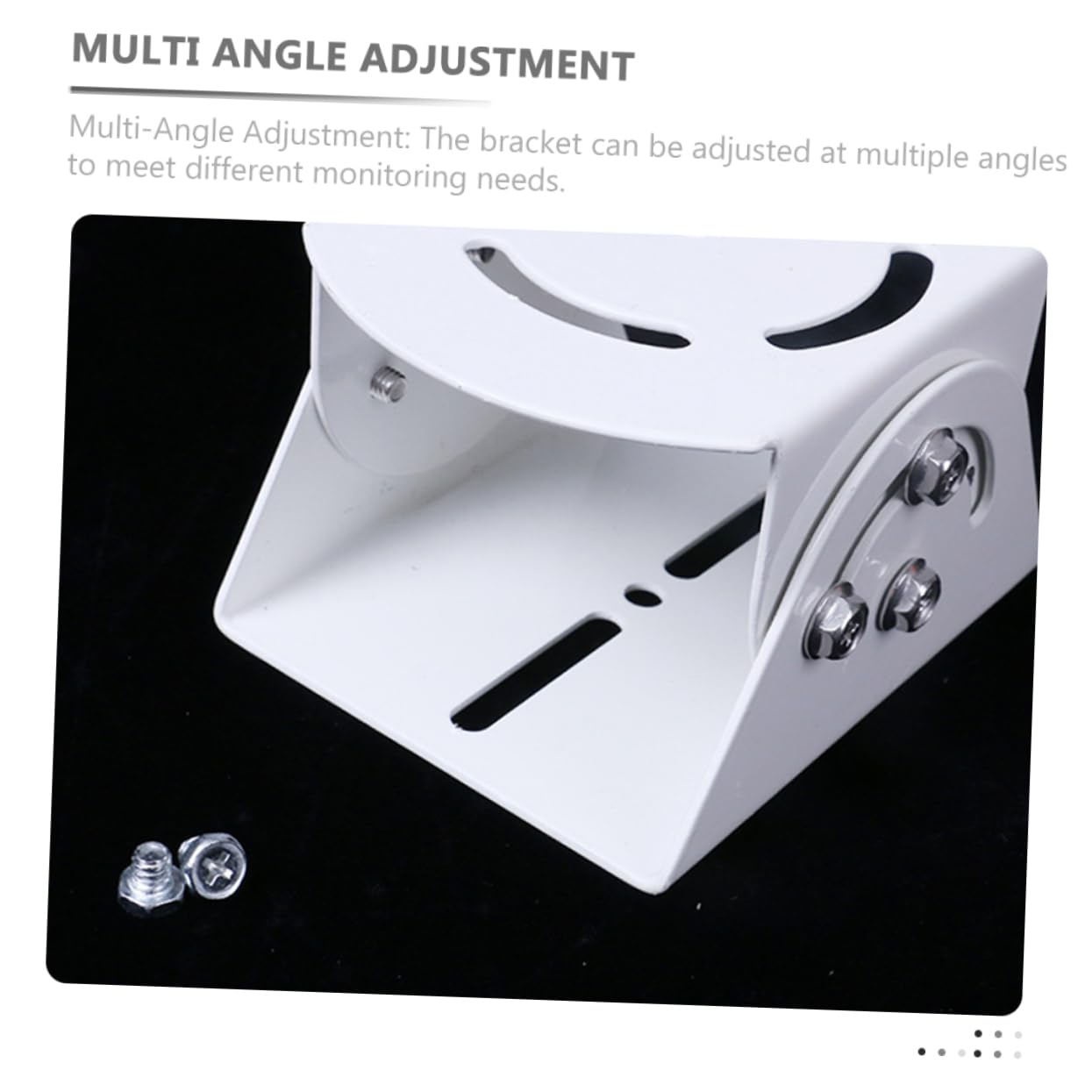 Support pour Caméra de Sécurité Blanc en Acier, 2 Pièces