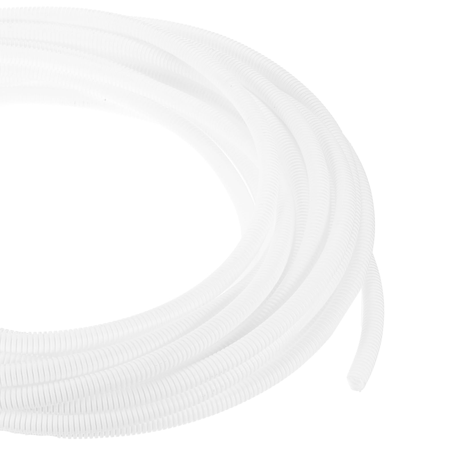 DMiotech 15m Wire Loom Split Tubing 12.7mm, Cord Protectors from Pet Flexible Conduit Cable Management for Office, Home, Garden, White โ image 1