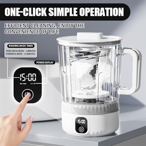 Image of Underwear Washing Machine, Upgrade 2.5L Mini Portable Washing Machine, Mini Washer Deep Cleans Small Clothes for Apartment, Dorm, RV, Travel & Hotel Use (White)