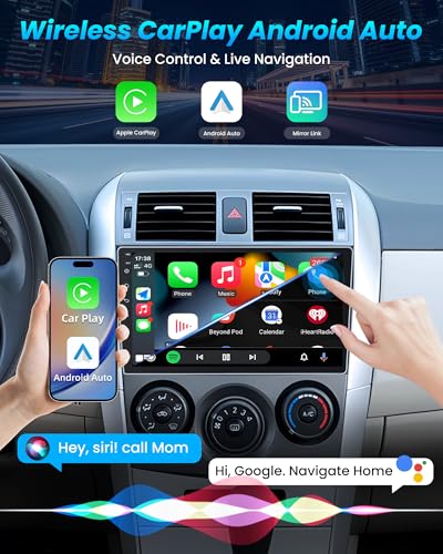 Image of 4 Core 64GB ROM Car Radio Stereo for Toyota Corolla 2009-2013: 1280 * 800 HD Touchscreen Support Wireless Carplay Android Auto 5G Wi-Fi Bluetooth GPS SWC FM 1080P Backup Camera