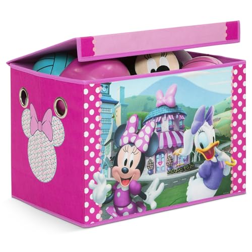 Image of Delta Children Disney Minnie Mouse 4-Piece Toddler Room-in-a-Box Set - Includes Sleep and Play Toddler Bed, Table, 1 Chair and Toy Box, Pink