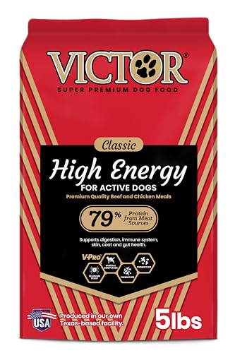 Image of VICTOR High Energy Dry Dog Food - Gluten Free Active Canine Kibble, 5 lb
