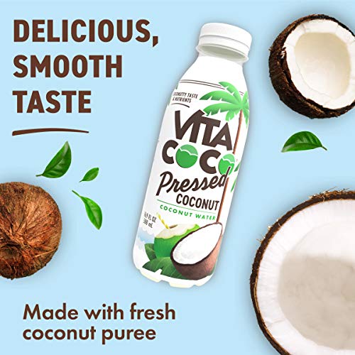Vita Coco Coconut Water, Pressed Coconut | More "Coconutty" Flavor | Natural Electrolytes | Vital Nutrients | 16.9 Oz Slim Bottle (Pack Of 12)