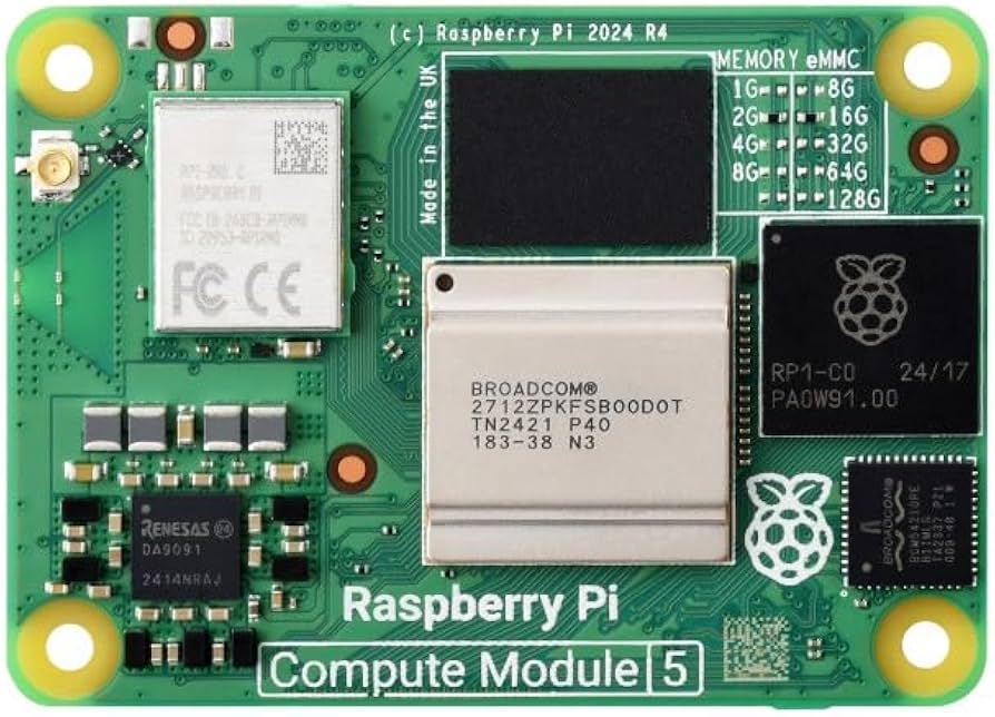 ミニPC Raspberry Pi Compute Module 5 8GB RAM Raspberry Pi Compute Module 5, 8GB RAM, 64GB eMMC - CM5008064
