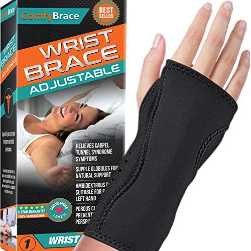 Night Wrist Sleep Support Brace - Fits Both Hands - Cushioned to Help With  Carpal Tunnel and Relieve and Treat Wrist Pain ,Adjustable, ...