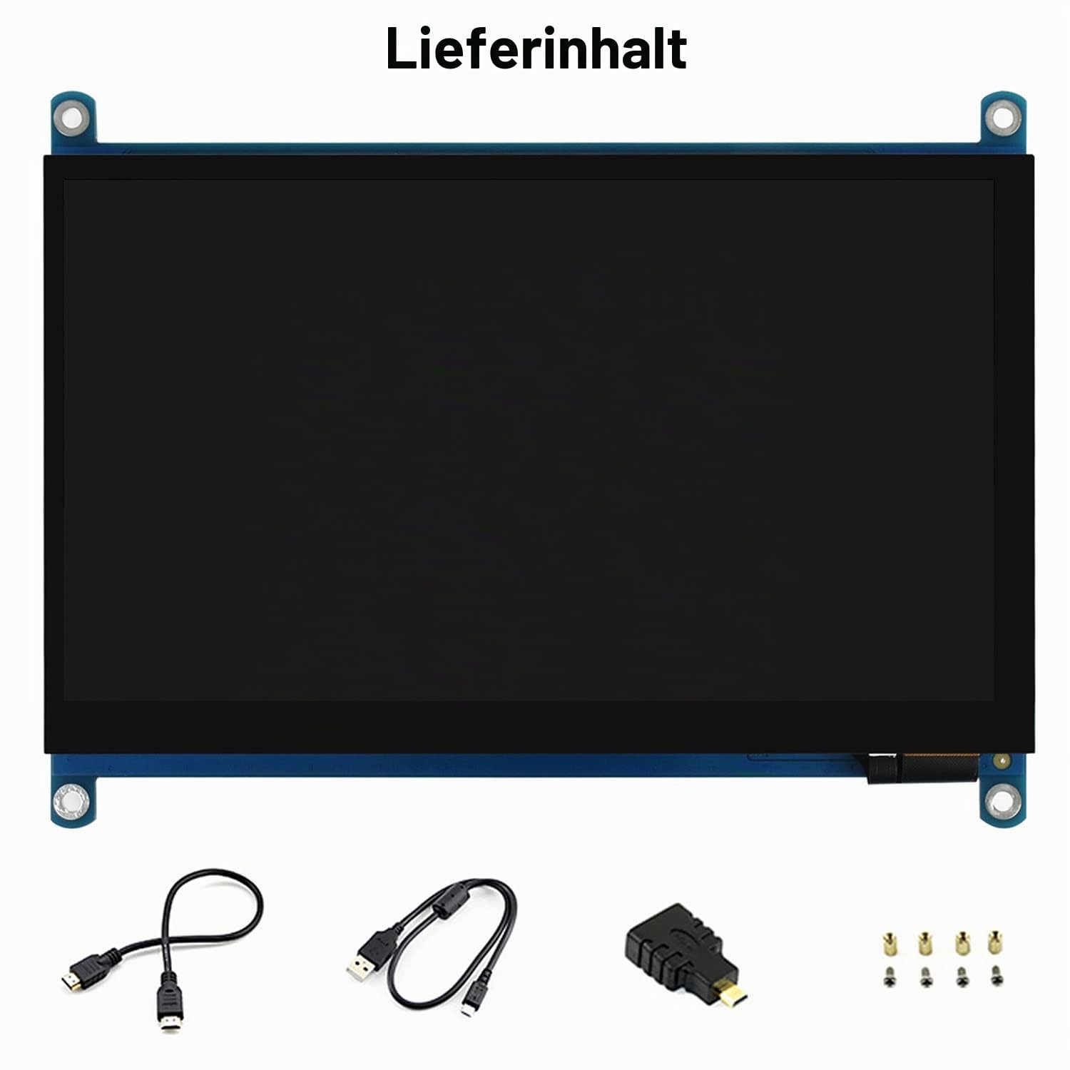 Waveshare 7inch QLED Quantum Dot Display Capacitive Touch Screen 1024×600 G+G Toughened Glass Panel Support Raspberry Pi/Jetson Nano/PC/Game Console