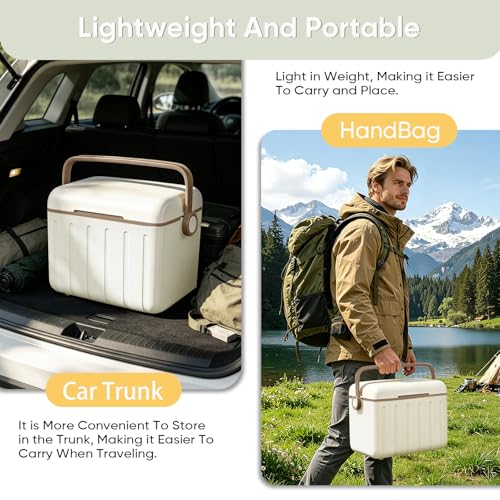 Image of 6Qt 13Qt 19Qt Northroad Camping Coolers,Stylish Macaron Color Durable Hard Cooler,Portable Insulated Ice Chest with 24 /48 Hour Ice Retention,Multi- Size for Camping,Picnic,Beach,Travel