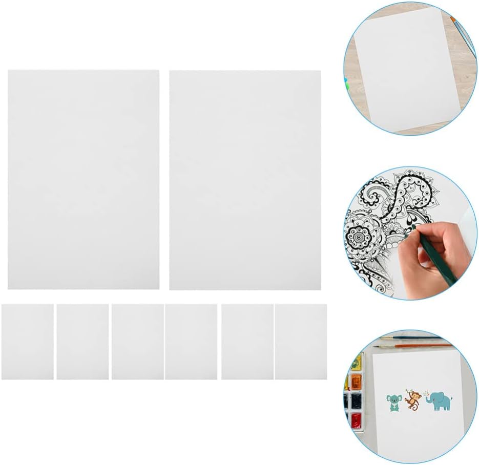 VICASKY 100sheets Watercolor Paper for Boy Girl Drawing Smooth White Paper for Artists Suitable for Markers Colored Pencils and Crayons for Creative Projects and School Art